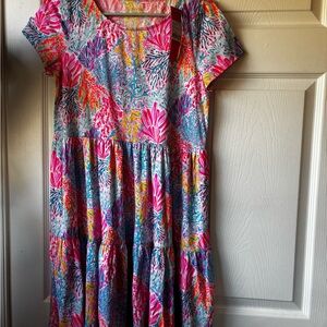 NWT - Lilly Pulitzer Pink and Blue Floral  Dress